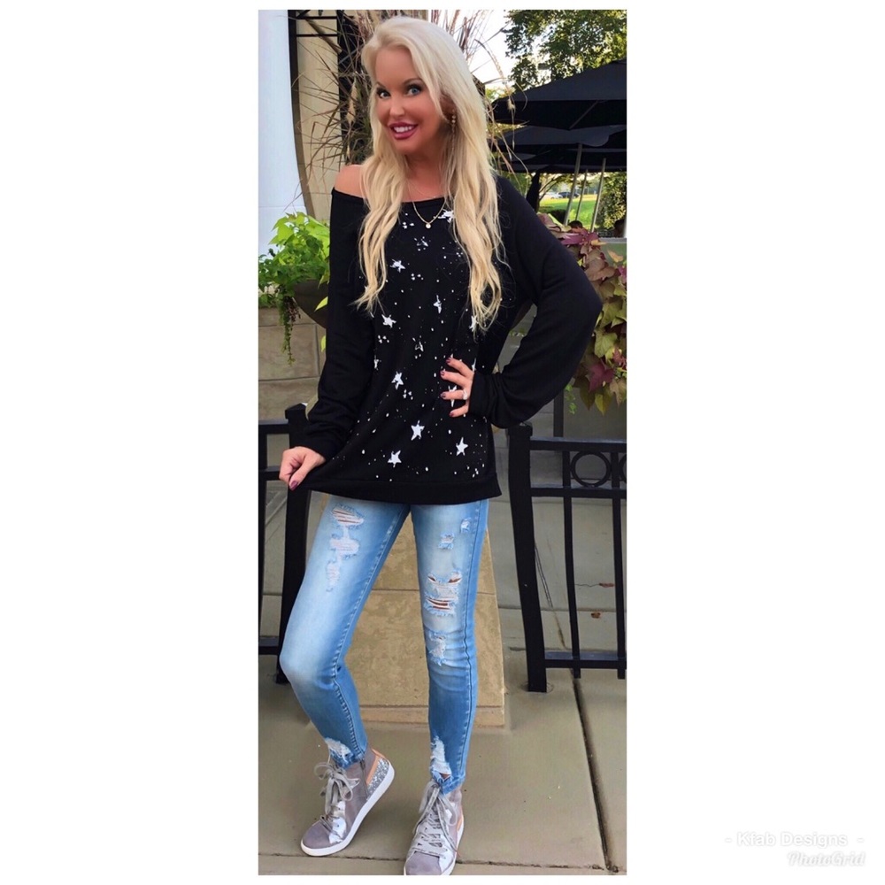 🛍LAST 1! Seeing ⭐️ Stars! Oversized Sweatshirt! - Picture 7 of 8